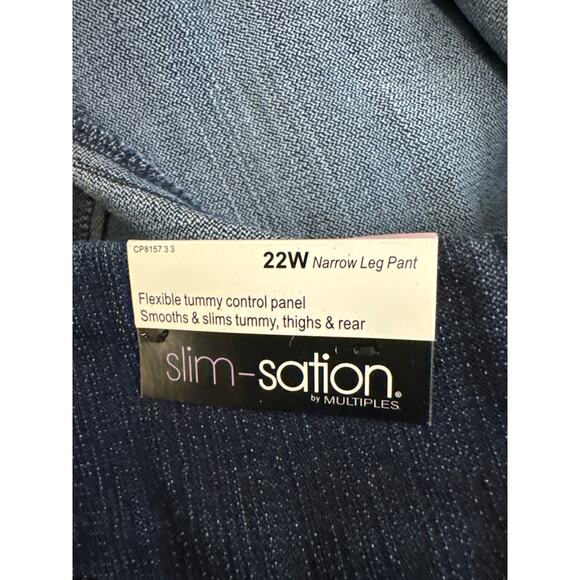 NWT Slim-Sation by Multiples 22W Narrow Leg Jeans Flexible Tummy Control Panel - Picture 5 of 6